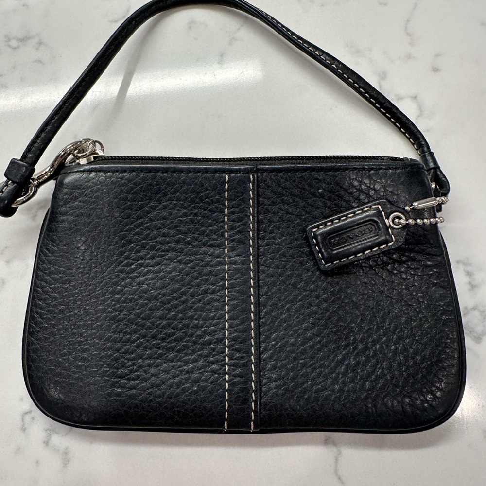 Coach leather wristlet